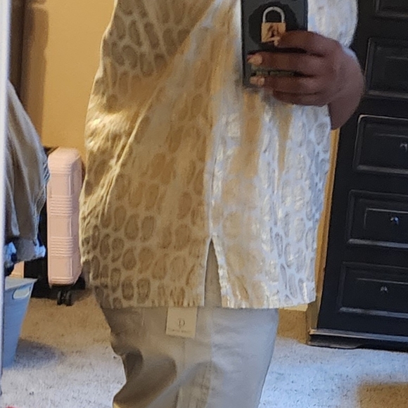 Cream shimmery pants - Picture 6 of 6